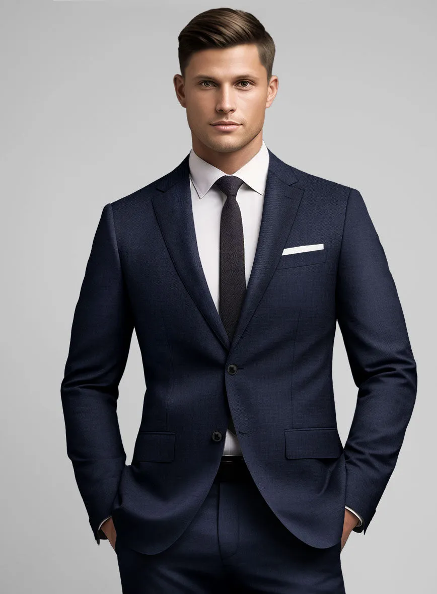 Hardy Minnis Blue Sharkskin Wool Jacket